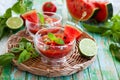 Watermelon Tomato Gazpacho Royalty Free Stock Photo