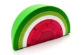 A Watermelon Toy parts rainbow style isolated on white background