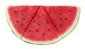 Watermelon triangle slice isolated on white background