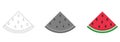 Watermelon vector icons Royalty Free Stock Photo
