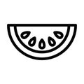 Watermelon Vector Thick Line Icon For Personal And Commercial Use