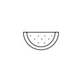 watermelon thin line icon. watermelon linear outline icon