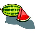 Watermelon Whole and wedge