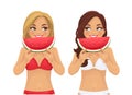 Watermelone smile women