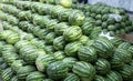 watermelons are placed in Siyob Bazaar Royalty Free Stock Photo