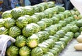 watermelons are placed in Siyob Bazaar Royalty Free Stock Photo