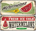 Watermelons retro advertisement