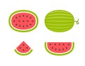 Watermelons and slices