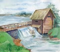 Watermill Royalty Free Stock Photo