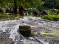 Watermill complex at Pliva river near historical town of Jajce, on the travertine barrier between Great and Small Pliva lakes,