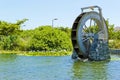 Watermill in lake pond in Green Point Park Cape Town Royalty Free Stock Photo