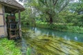 Watermill by Sai river (Sai-Gawa) near Daio Wasabi Farm in Azumino.