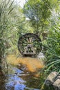 Watermills.Constantly Turning Wheels of Energy and Cultural Heritage from History to the Present Royalty Free Stock Photo