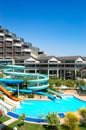 Waterpark at the luxury hotel Royalty Free Stock Photo