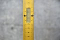 Waterpas. measurement instrument. Construction tool on line of metal profile. balance instrument. bubble level tool. spirit level Royalty Free Stock Photo