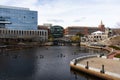 Waterplace Park in Downtown Providence Rhode Island with No People Royalty Free Stock Photo