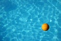 Waterpolo ball in pool (2) Royalty Free Stock Photo