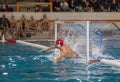 Waterpolo player - goalkeeper Royalty Free Stock Photo