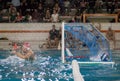 Waterpolo player - defending action Royalty Free Stock Photo