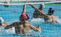 WATERPOLO MATCH - MATARO vs ATL. BARCELONETA Royalty Free Stock Photo