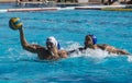 WATERPOLO MATCH - MATARO vs ATL. BARCELONETA Royalty Free Stock Photo