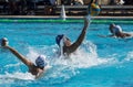 WATERPOLO MATCH - MATARO vs ATL. BARCELONETA Royalty Free Stock Photo