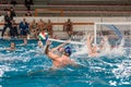 Waterpolo player - attack action Royalty Free Stock Photo