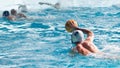 Waterpolo players having a match in Angouleme, France, in October 2014