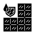 Waterproof bathroom tile glyph icon