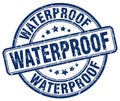 waterproof blue stamp Royalty Free Stock Photo