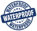 waterproof blue stamp Royalty Free Stock Photo