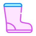 Waterproof boot color icon vector illustration