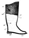 Waterproof Boot vintage engraving
