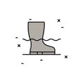 Waterproof boots icon. Simple outline colored vector of agriculture icons for ui and ux, website or mobile application Royalty Free Stock Photo