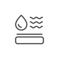 Waterproof device protection line icon