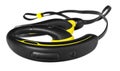 Waterproof earphones, headphones in yellow and black.