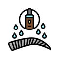 waterproof eyebrow color icon vector illustration Royalty Free Stock Photo