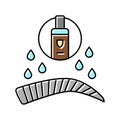 waterproof eyebrow color icon vector illustration Royalty Free Stock Photo