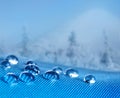 Waterproof fabric with waterdrops close up on a background Royalty Free Stock Photo