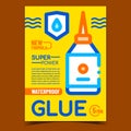 Waterproof Glue Creative Advertising Banner Vector