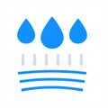 Waterproof icon, water proof drop resistant, vector. Impermeable and hydrophobic waterproof or water Royalty Free Stock Photo