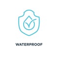 waterproof icon. water resistant concept symbol design, linear v Royalty Free Stock Photo