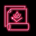 waterproof layer neon glow icon illustration