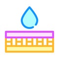 Waterproof layer water drop color icon vector illustration