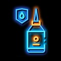 Waterproof Material Glue neon glow icon illustration