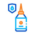 Waterproof Material Glue Vector Thin Line Icon