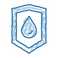 Waterproof Material Guard doodle icon hand drawn illustration Royalty Free Stock Photo