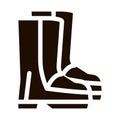 Waterproof Material Gumboots Shoes glyph icon