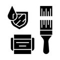 Waterproof paint glyph icon