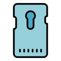 Waterproof phone case icon vector flat